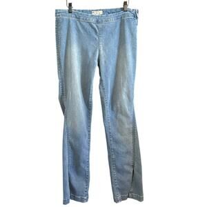 Free People Light Wash Slit Flare Jeans Size 31